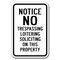 Signmission Safety Sign, 12 in Height, Aluminum, No Solicting - Notice N A-1218 No Solicting - Notice N - alternate 1